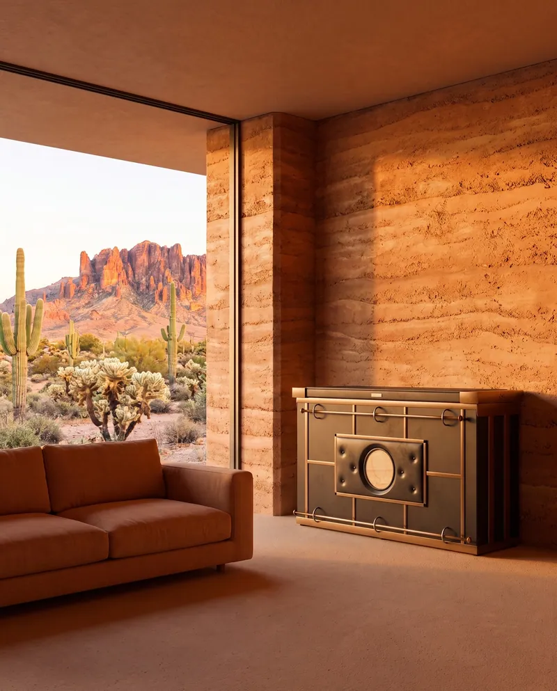 The cabinet in a desert house