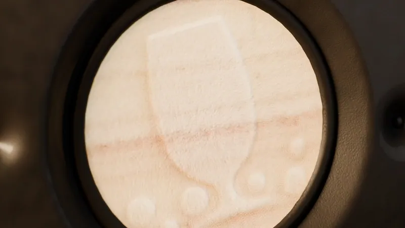 The honey onyx window, lit from inside